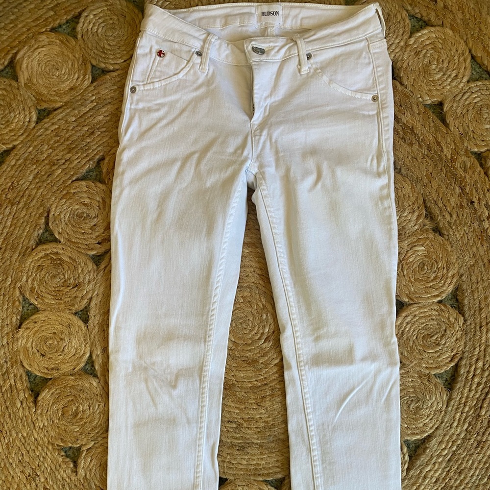 Hudson Jeans with cuff at bottom.